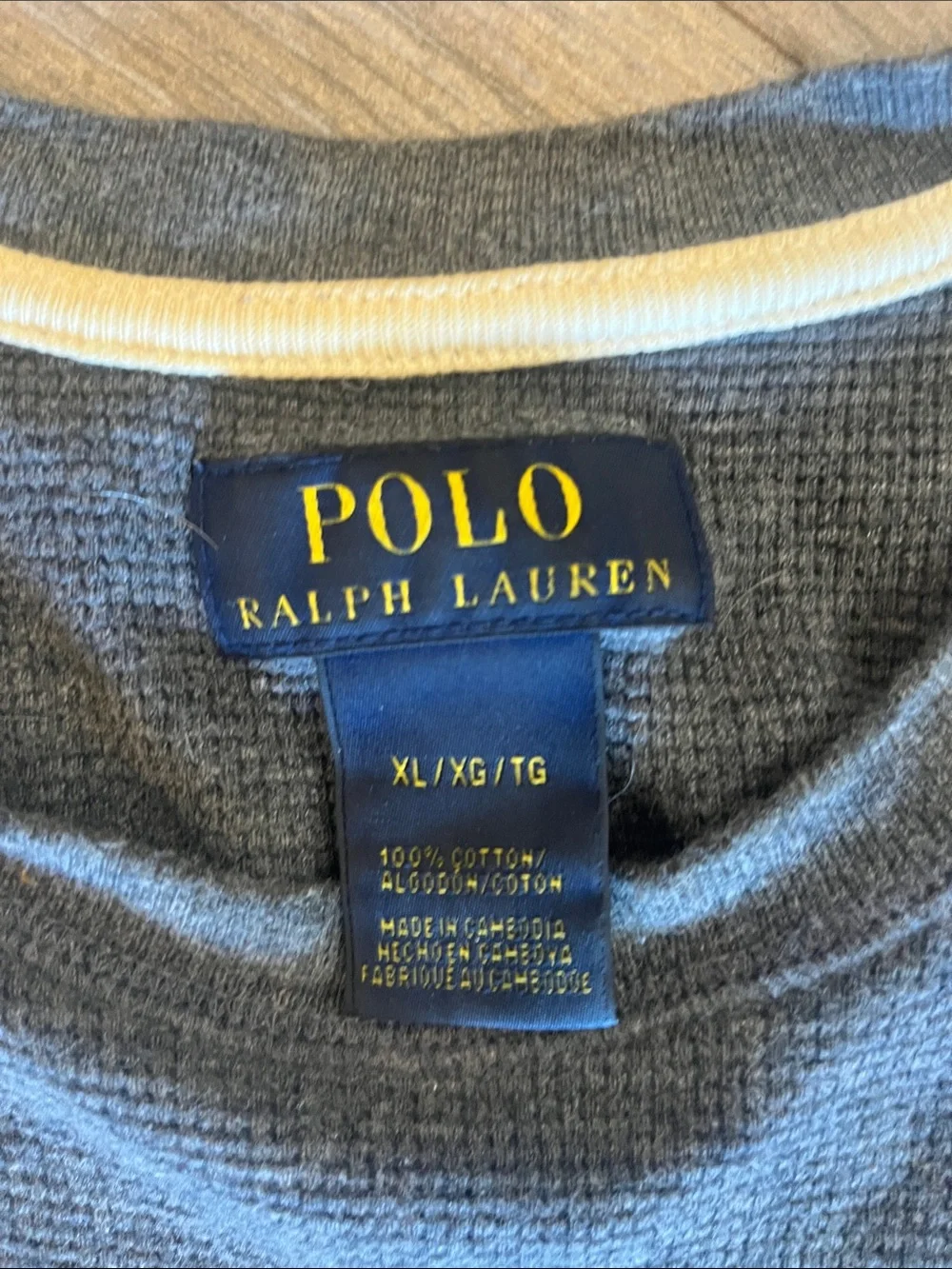 Polo by Ralph Lauren Men's Long Sleeve Crewneck Shirt - Charcoal